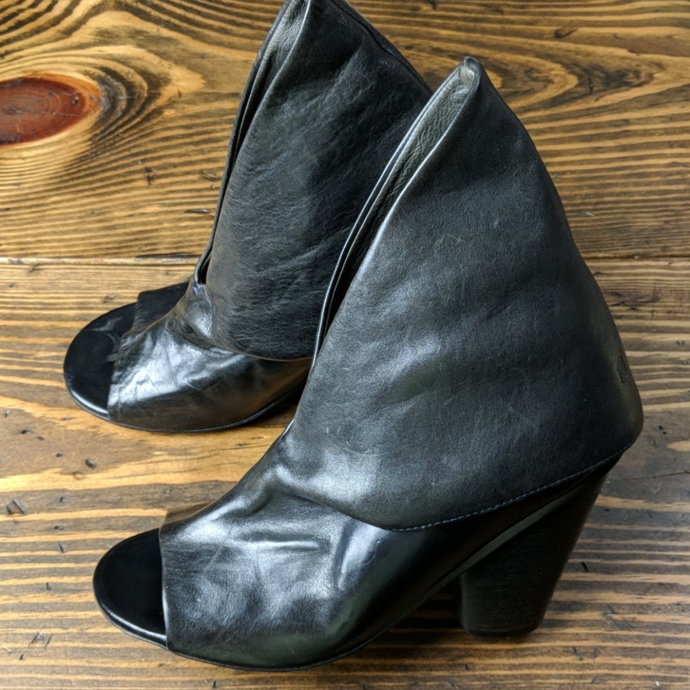 Marsell Italian Leather Cuffed Booties